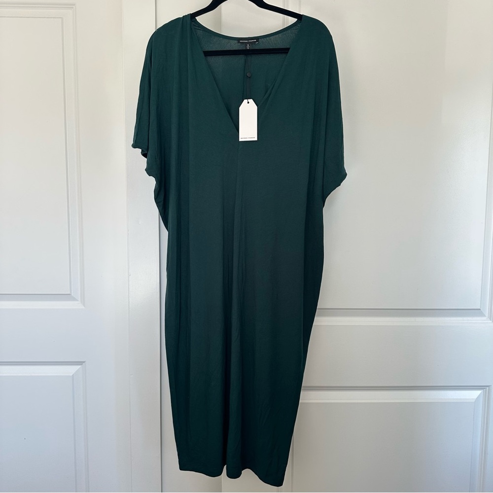 NWT! Universal Standard (US14/16) Teal Green Teresa Liquid Jersey T-Shirt Dress - Picture 2 of 6